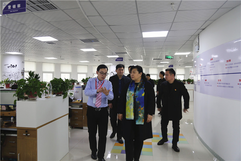 热烈欢迎安阳市商务局局长刘健一行莅临安阳青峰网络参观指导